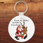 Weihnachtsmann mit Elch Sleutelhanger (Voorkant)