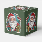 Weihnachtsmann mit Geschenken -  Bedankdoosjes (Achterkant)