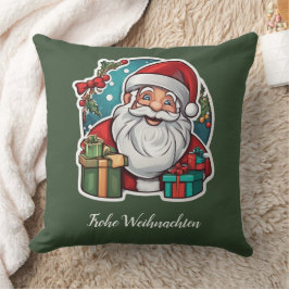 Weihnachtsmann mit Geschenken - Kussen