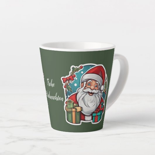 Weihnachtsmann mit Geschenken  - Latte Mok (Rechterhoek)