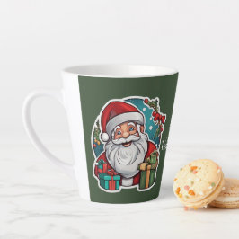 Weihnachtsmann mit Geschenken  - Latte Mok