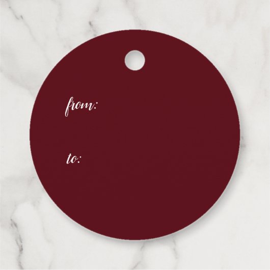 Weihnachtsmann mit Tannenbaum in 3D -  Bedankjes Labels (Achterkant)