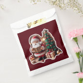 Weihnachtsmann mit Tannenbaum in 3D -  Bedankzakje (Gezegeld)