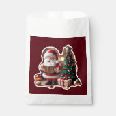 Weihnachtsmann mit Tannenbaum in 3D -  Bedankzakje (Voorkant)