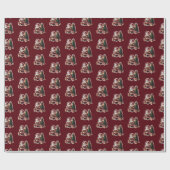 Weihnachtsmann mit Tannenbaum in 3D -  Cadeaupapier (Vlak)