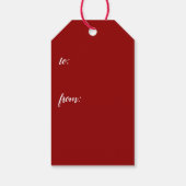 Weihnachtsmann mit Tannenzweigen -  Cadeaulabel (Achterkant)