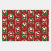 Weihnachtsmann mit Tannenzweigen - Inpakpapier Vel (Voorkant 2)