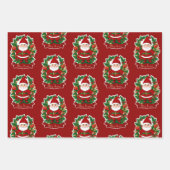 Weihnachtsmann mit Tannenzweigen - Inpakpapier Vel (Voorkant)