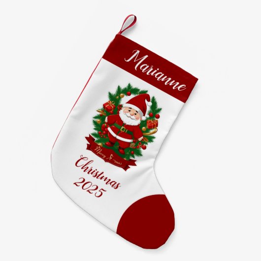 Weihnachtsmann mit Tannenzweigen -  Kleine Kerstsok (Voorkant (Hangend))