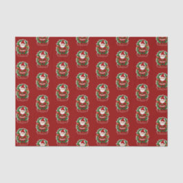 Weihnachtsmann mit Tannenzweigen -  Tissuepapier