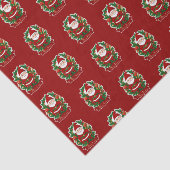 Weihnachtsmann mit Tannenzweigen -  Tissuepapier (Detail)