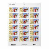 Weihnachtsmann Rechteckiger Aufkleber Etiket (Full Sheet)
