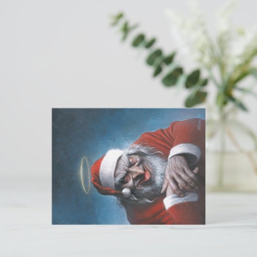Weihnachtsmann Santa Claus door Sebastian Krüger Briefkaart (Staand voorkant)