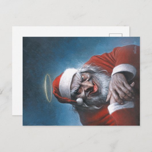 Weihnachtsmann Santa Claus door Sebastian Krüger Briefkaart (Voorkant / Achterkant)