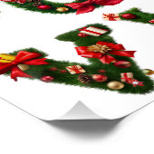 Weihnachtsmonogramm ABC, Alphabet, alle Buchstaben Perfect Poster (Hoek)