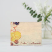 Weihnachtsmotiv mit Früchten... Briefkaart (Staand voorkant)