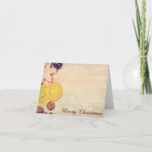 Weihnachtsmotiv mit Früchten... Feestdagen Kaart