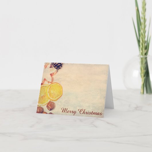 Weihnachtsmotiv mit Früchten... Feestdagen Kaart (Voorkant)