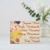 Weihnachtsmotiv mit Früchten... Feestdagenkaart (Staand voorkant)