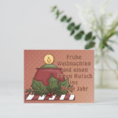 Weihnachtsmotiv mit Kerze Briefkaart (Staand voorkant)