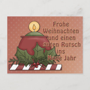 Weihnachtsmotiv mit Kerze Briefkaart