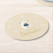 Weihnachtsmotiv No. 4 Ronde Kartonnen Onderzetter (Gebogen)