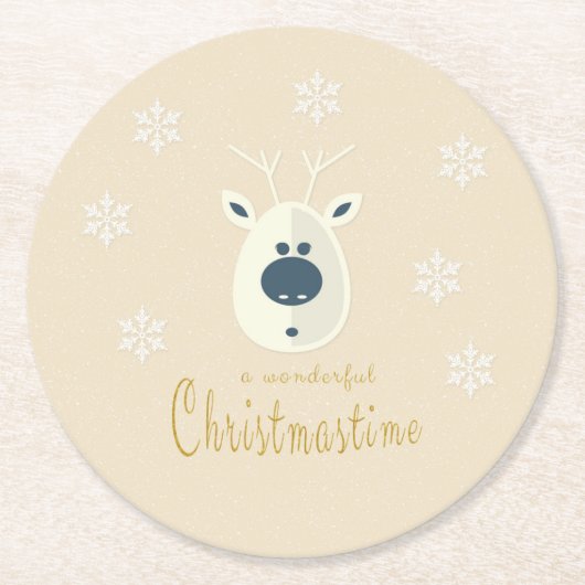 Weihnachtsmotiv No. 4 Ronde Kartonnen Onderzetter (Voorkant)