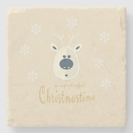 Weihnachtsmotiv No. 4 Stenen Onderzetter (Voorkant)