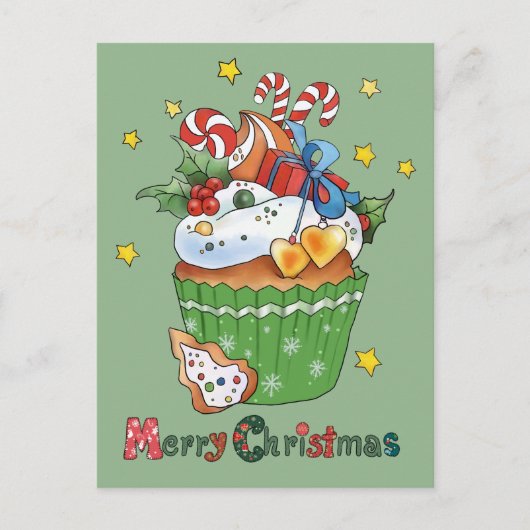 Weihnachtsmuffin briefkaart (Voorkant)