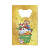 Weihnachtsmuffin creditkaart flessenopener (Achterkant)