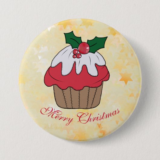 Weihnachtsmuffin Ronde Button 7,6 Cm (Voorkant)