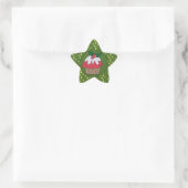 Weihnachtsmufin und Sterne  Ster Sticker (Tas)