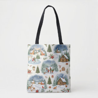 Weihnachtsmuster Schultertasche Tote Bag