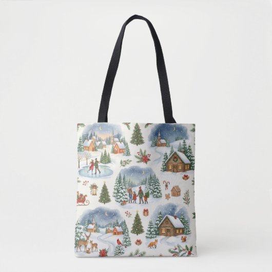 Weihnachtsmuster Schultertasche Tote Bag (Voorkant)