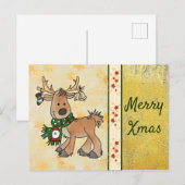 Weihnachtsren Briefkaart (Voorkant / Achterkant)