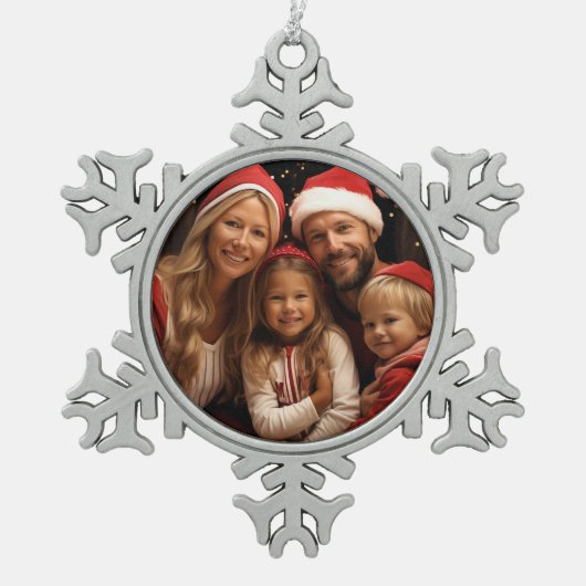 Weihnachtsschmuck Tin Sneeuwvlok Ornament (Voorkant)