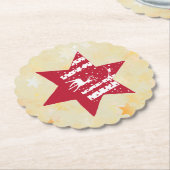 Weihnachtsstern  kartonnen onderzetters (Gekanteld)