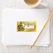 Weihnachtsstickbild Adressaufkleber Etiket (Insitu)