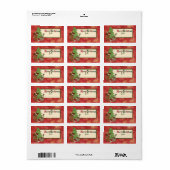 Weihnachtsstickbild Adressaufkleber Etiket (Full Sheet)