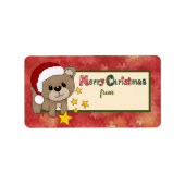 Weihnachtsstickbild Adressaufkleber Etiket (Voorkant)