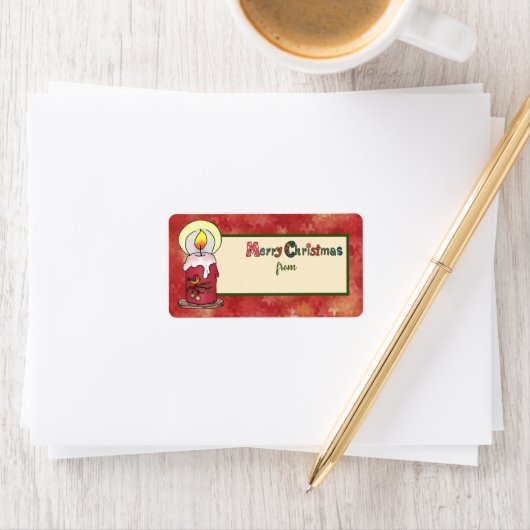 Weihnachtsstickbild Adressaufkleber Etiket (Insitu)