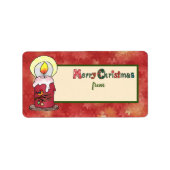 Weihnachtsstickbild Adressaufkleber Etiket (Voorkant)