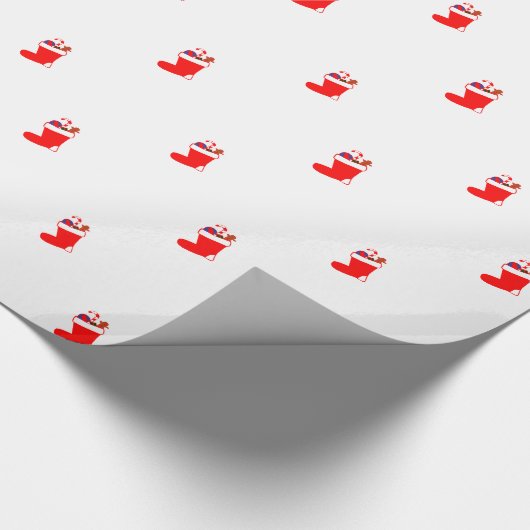 "Weihnachtsstiefel" Geschenkpapier Cadeaupapier (Hoek)