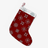 Weihnachtsstrumpf Schneeflocken. Kleine Kerstsok (Voorkant (Hangend))