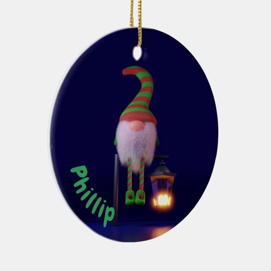 Weihnachtswichtel Keramisch Ornament (Rechts)