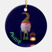Weihnachtswichtel Keramisch Ornament (Voorkant)