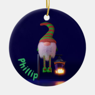 Weihnachtswichtel Keramisch Ornament
