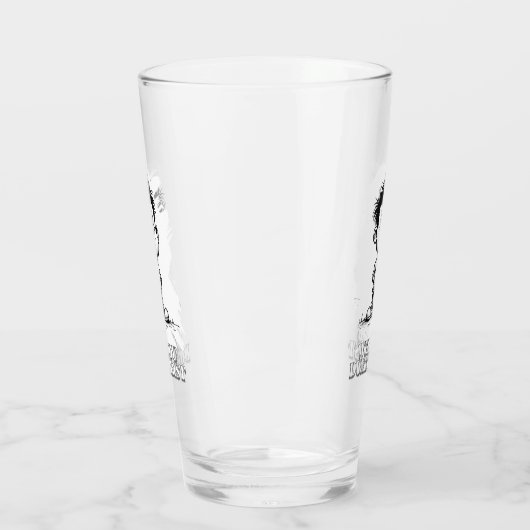 Weil du dumm bist – Ironisches Statement-Motiv Glas (Links)