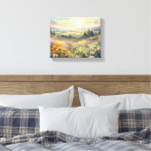 Weiland bij zonsopgang canvas afdruk (Insitu (Slaapkamer))