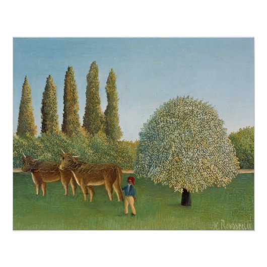 Weiland (De Weide), Henri Rousseau, 1910 Perfect Poster (Voorkant)